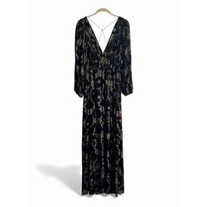 ba&sh Black and Gold Maxi Dress